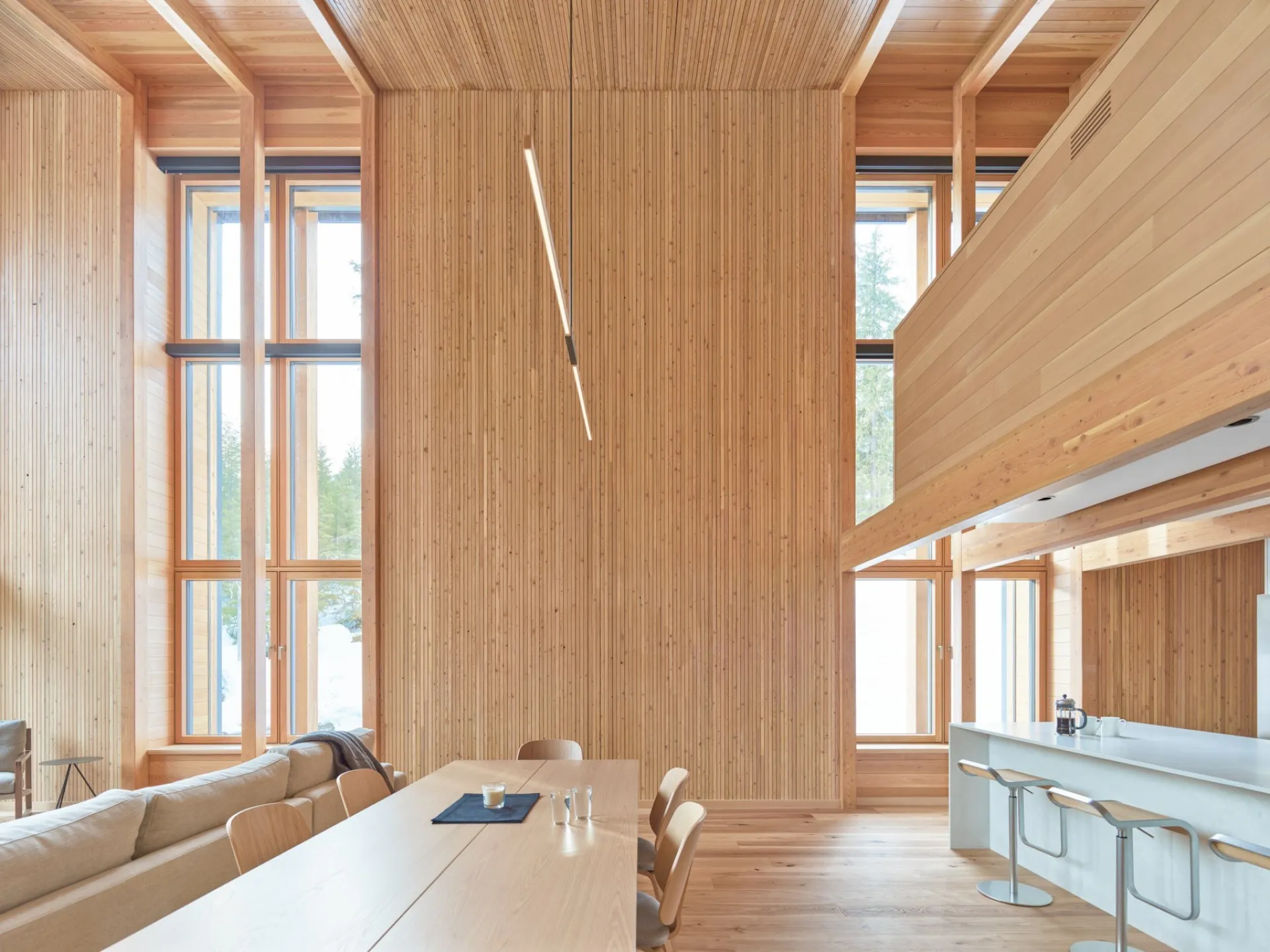 Soo valley cabine curtain wall wood windows raico thermhi 3