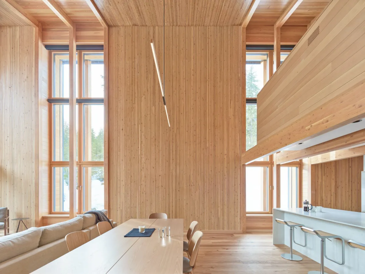 Soo valley cabine curtain wall wood windows raico thermhi 3