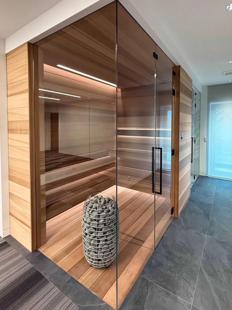 Horstman sauna glass interior