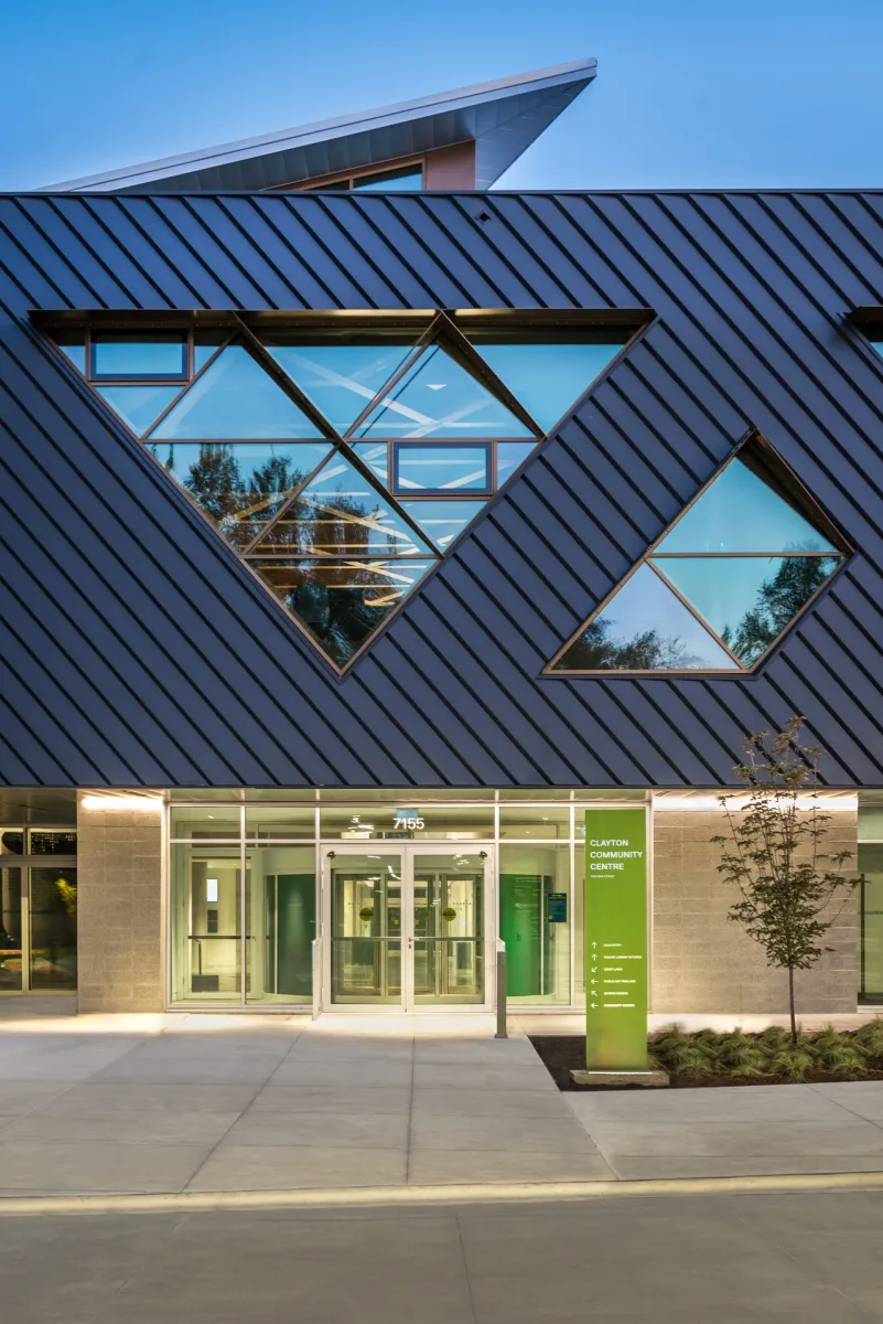 Clayton community center surrey vancouver curtain wall passivehouse aluminum window raico thermav 3