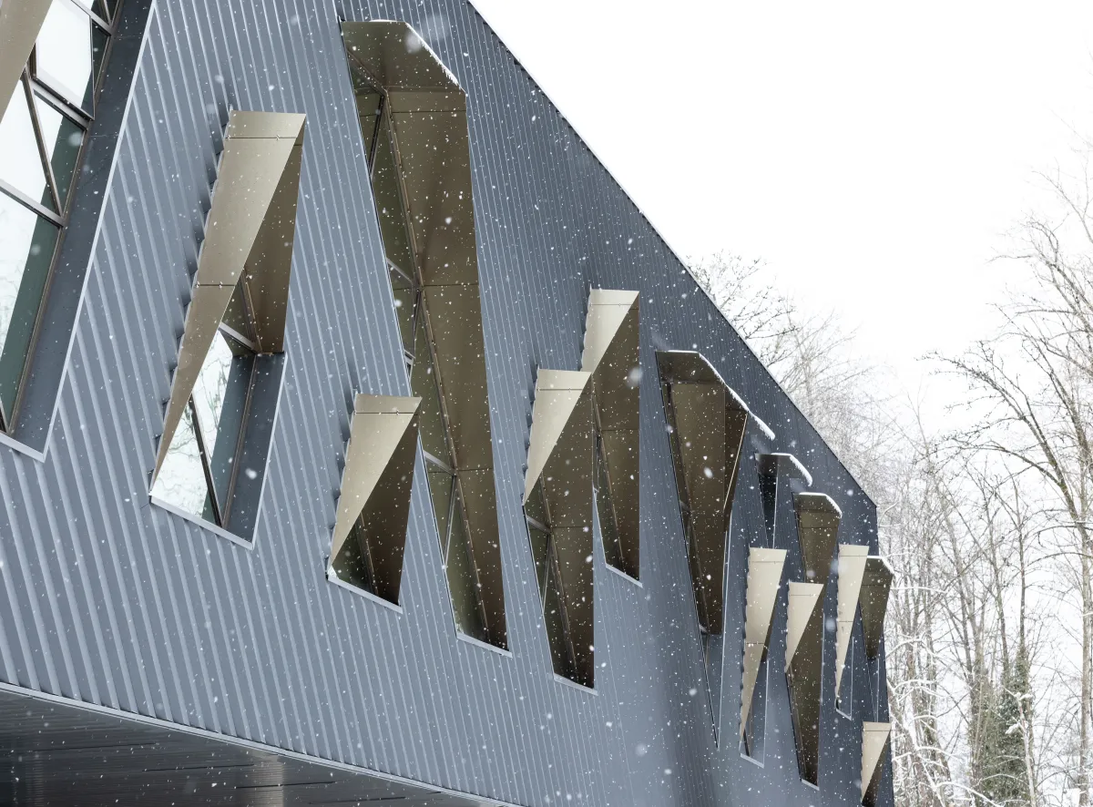 Clayton community center surrey vancouver curtain wall passivehouse aluminum window raico thermav 6