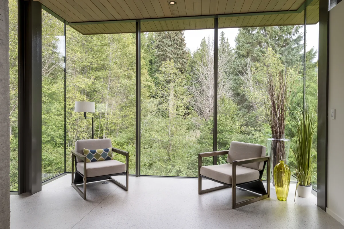 Whistler residence architecte curtain wall steel windows raico thermsi 2