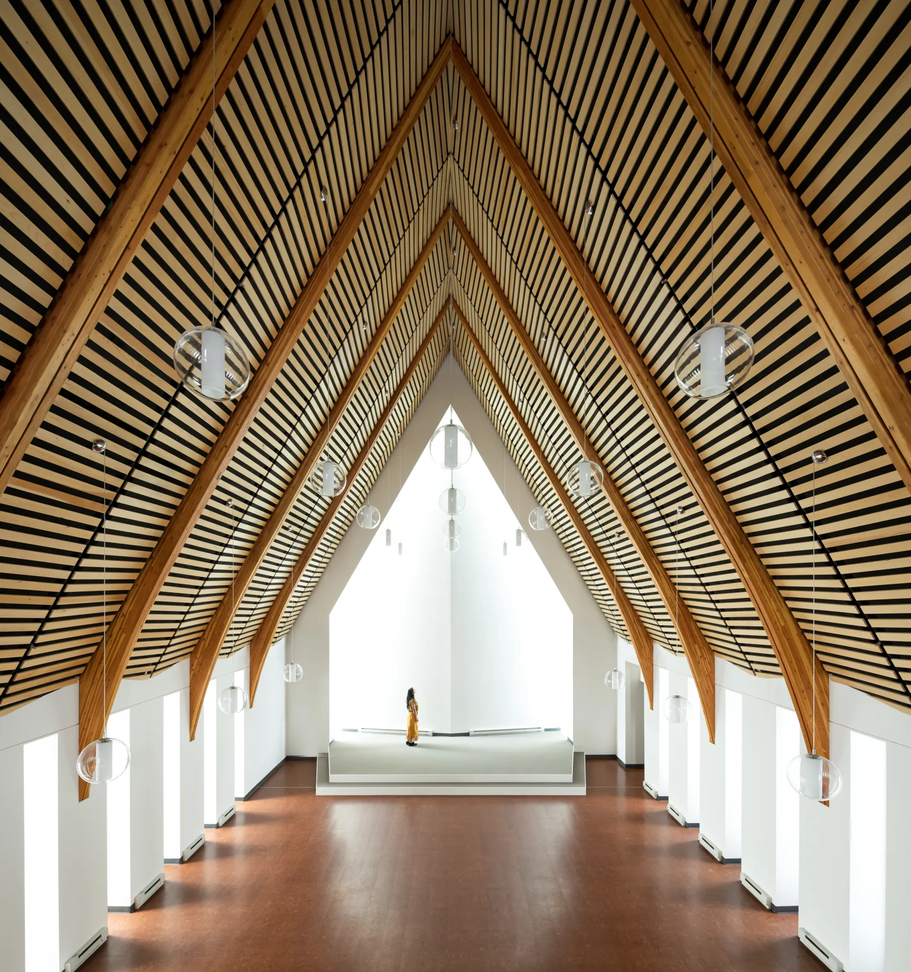 Cultural center first nation curtain wall aluminum window rose prairie british columbia 3