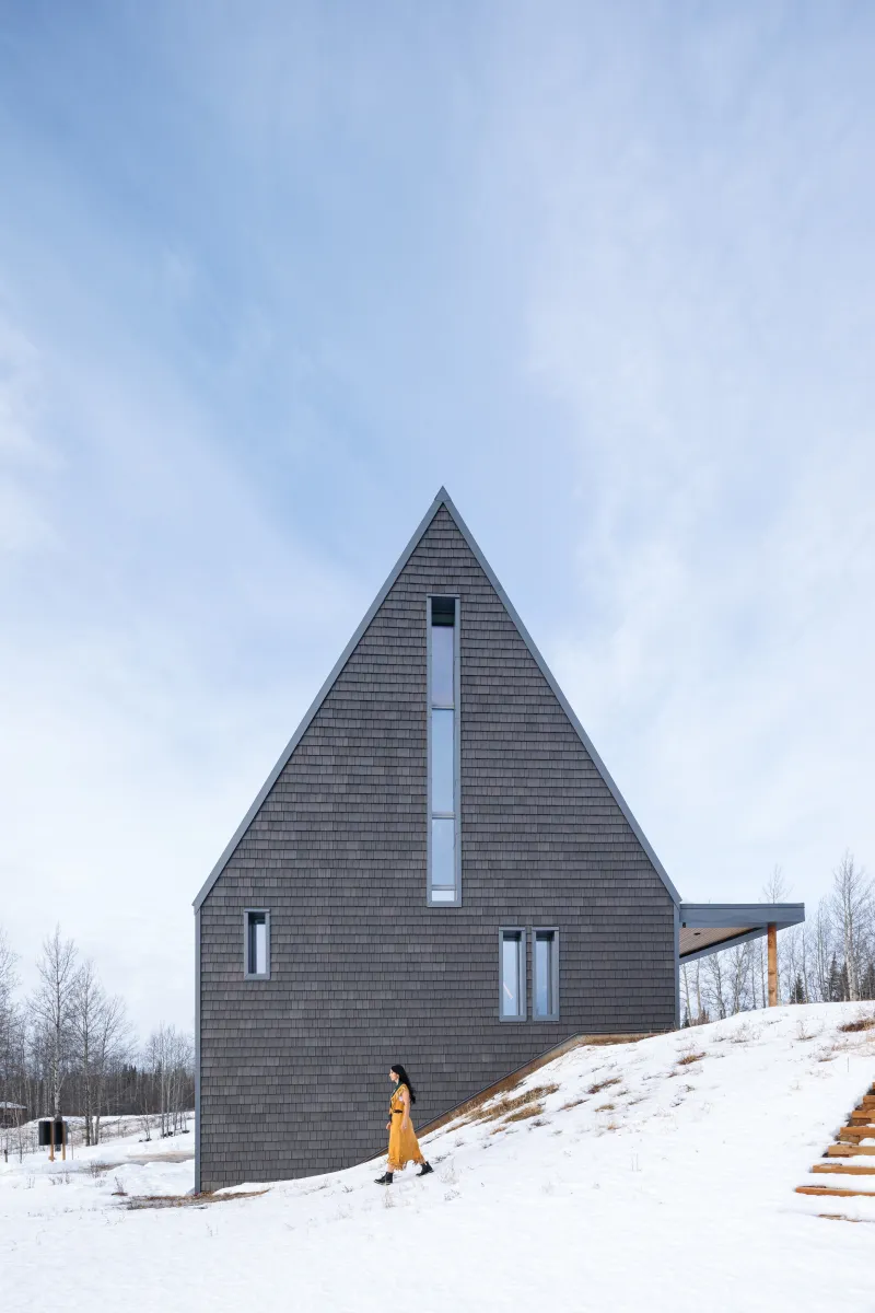 Cultural center first nation curtain wall aluminum window rose prairie british columbia 2