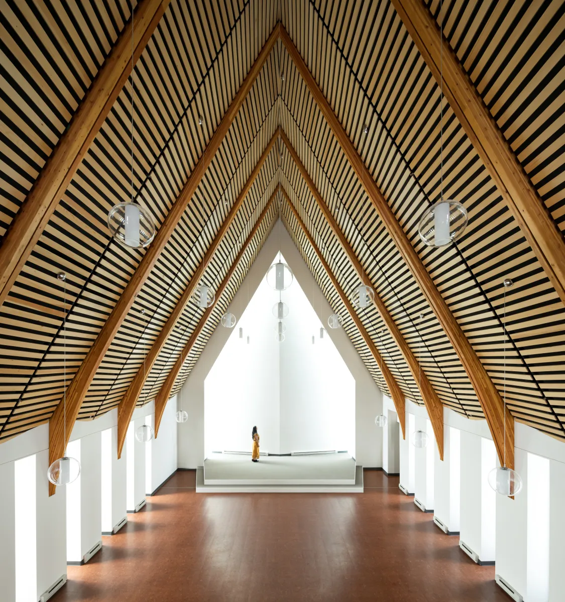 Cultural center first nation curtain wall aluminum window rose prairie british columbia 3