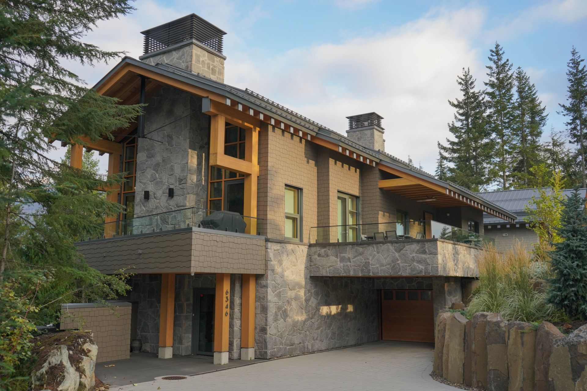 Whistler residence raico timber curtain wall windows 1