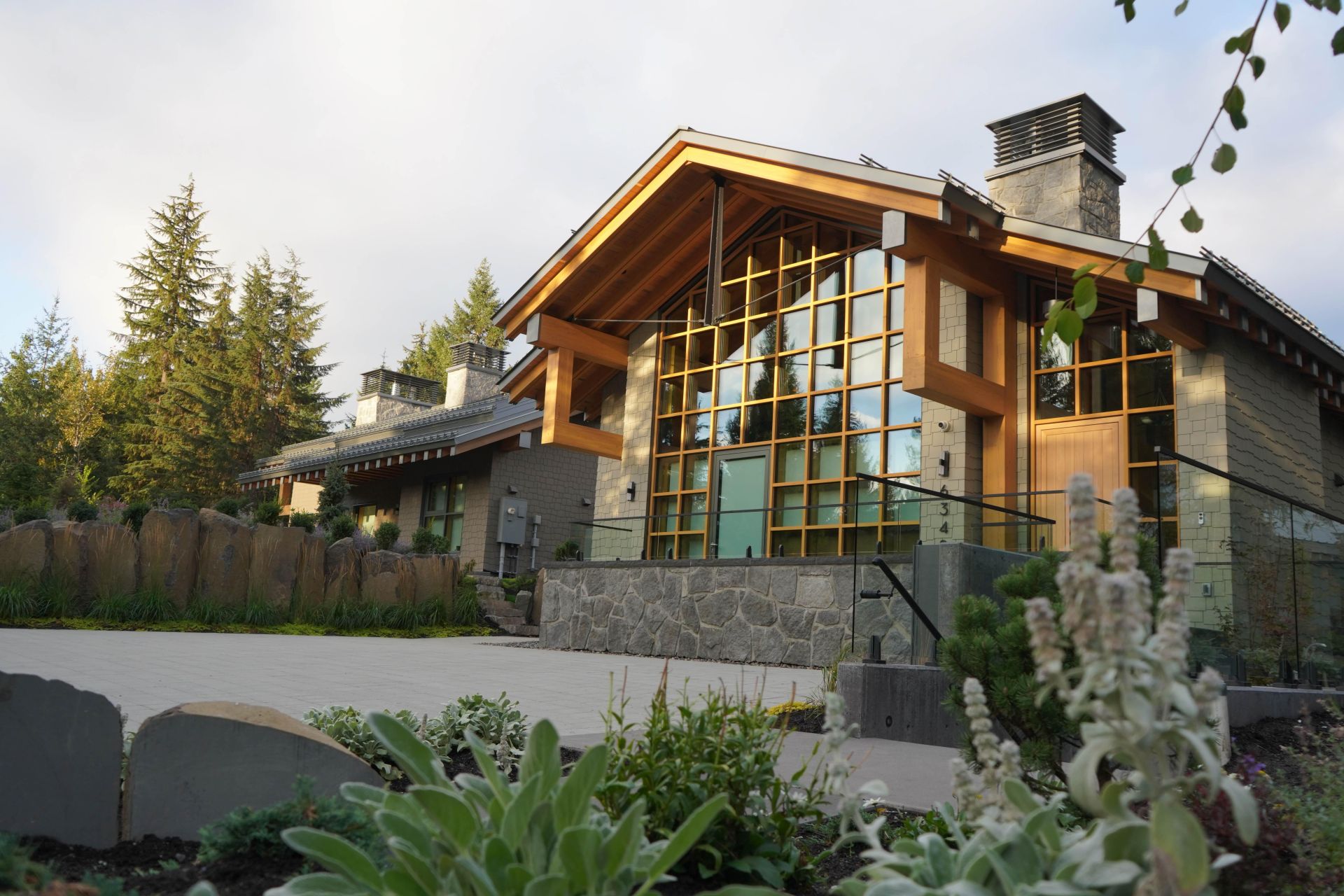 Whistler private residence raico timber curtain wall windows 1