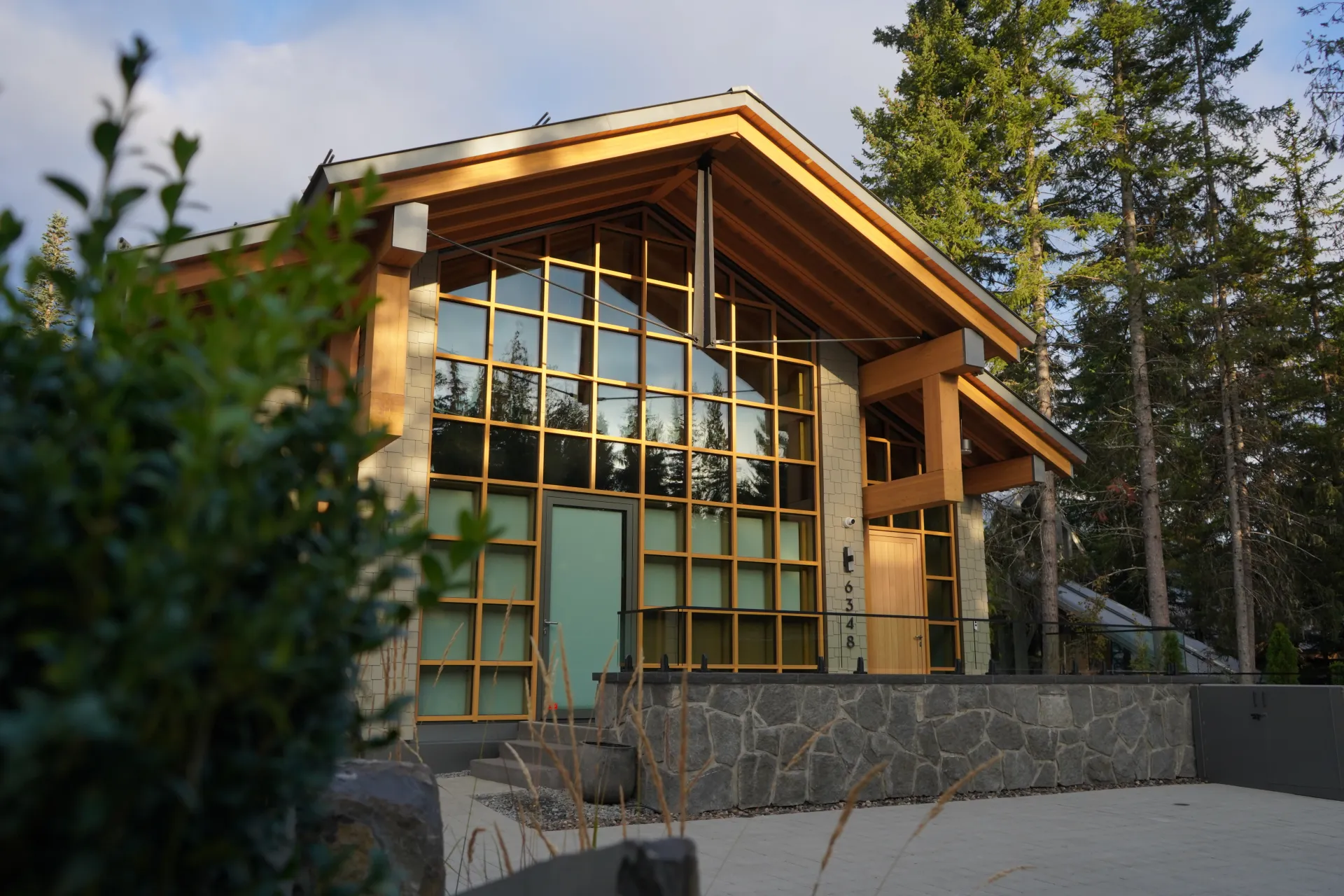 Whistler private residence raico timber curtain wall windows 2