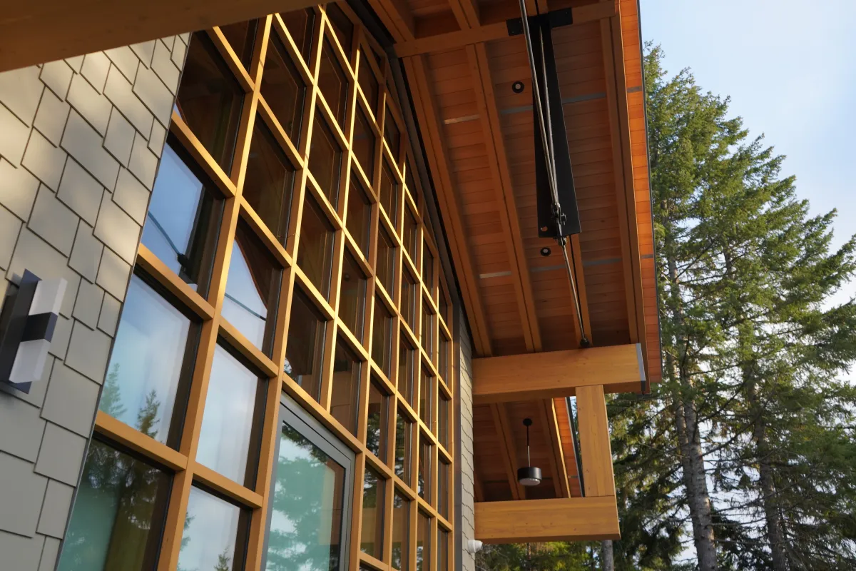 Whistler private residence raico timber curtain wall windows 3