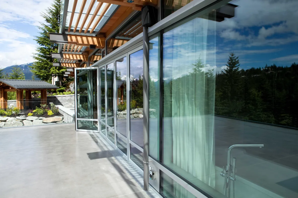 Whistler curtain wall raico glass aluminum windows canopy