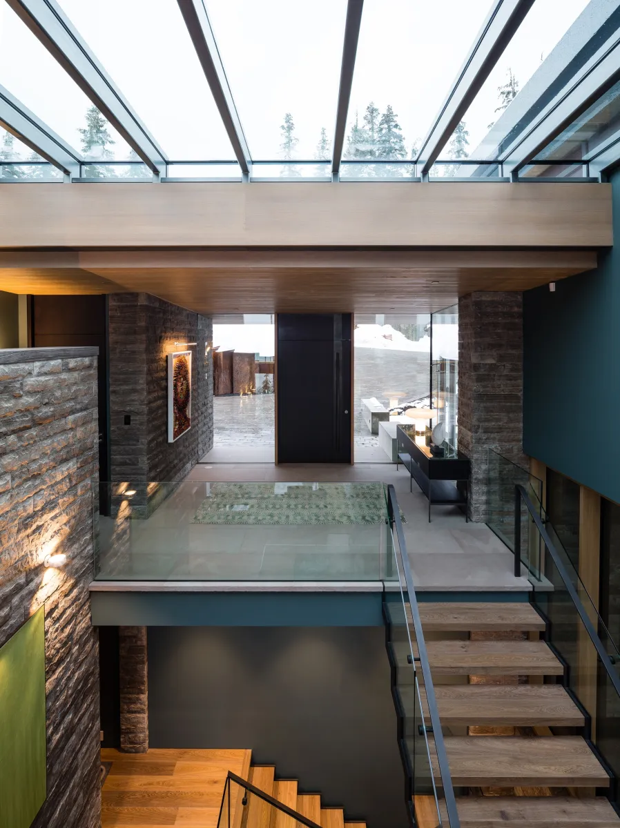 Whistler residence curtain wall raico thermsi steel skylight 1