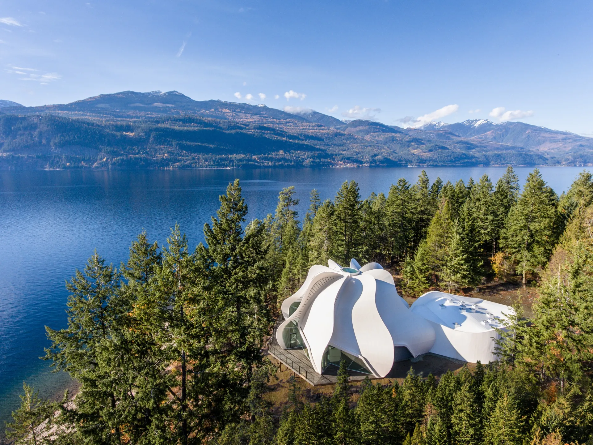 Ashram temple of light yoga studio british columbia curtain wall aluminum windows raico thermai 2