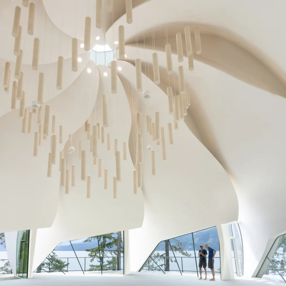 Ashram temple of light yoga studio british columbia curtain wall aluminum windows raico thermai 4